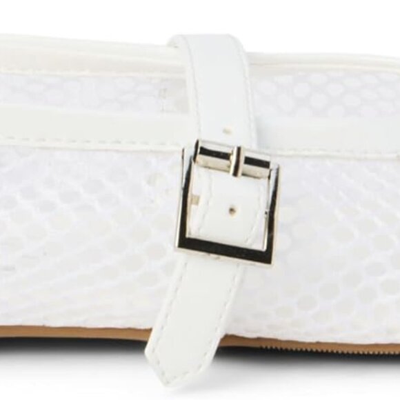 Women’s Ballerina Flats Vegan Mesh Rubber Sole Fabric Slip-On Buckle Size 7 - Picture 6 of 7